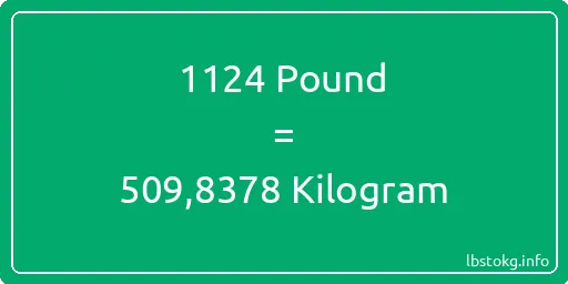 1124 Pound için Kilogram - 1124 Pound için Kilogram