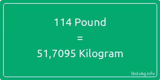 114 Pound için Kilogram - 114 Pound için Kilogram