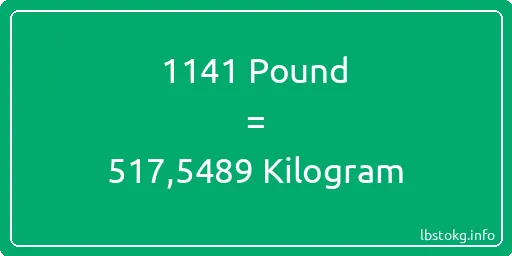 1141 Pound için Kilogram - 1141 Pound için Kilogram