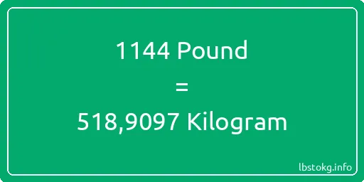 1144 Pound için Kilogram - 1144 Pound için Kilogram