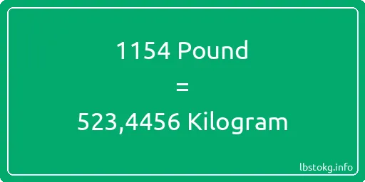 1154 Pound için Kilogram - 1154 Pound için Kilogram