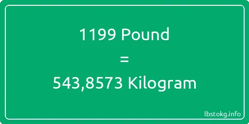 1199 Pound için Kilogram - 1199 Pound için Kilogram