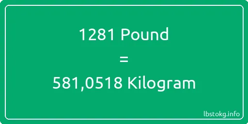 1281 Pound için Kilogram - 1281 Pound için Kilogram