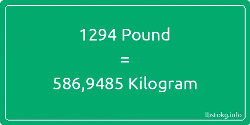 1294 Pound için Kilogram - 1294 Pound için Kilogram