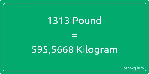 1313 Pound için Kilogram - 1313 Pound için Kilogram