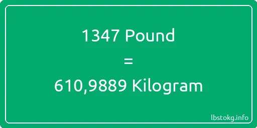 1347 Pound için Kilogram - 1347 Pound için Kilogram