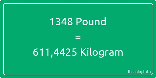 1348 Pound için Kilogram - 1348 Pound için Kilogram