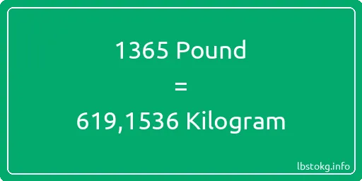 1365 Pound için Kilogram - 1365 Pound için Kilogram