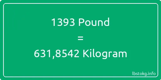 1393 Pound için Kilogram - 1393 Pound için Kilogram