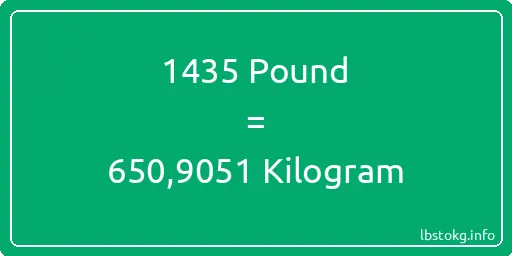 1435 Pound için Kilogram - 1435 Pound için Kilogram