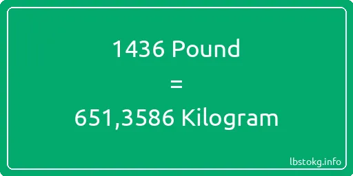 1436 Pound için Kilogram - 1436 Pound için Kilogram