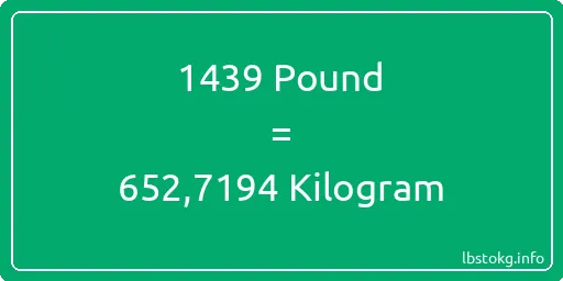 1439 Pound için Kilogram - 1439 Pound için Kilogram