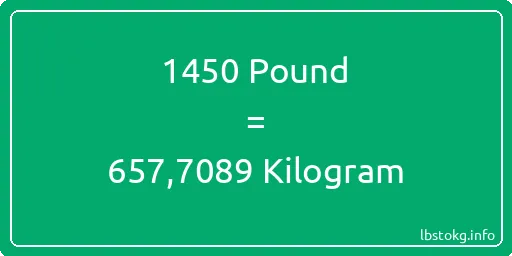 1450 Pound için Kilogram - 1450 Pound için Kilogram