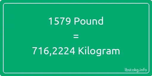 1579 Pound için Kilogram - 1579 Pound için Kilogram