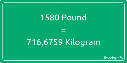 1580 Pound için Kilogram - 1580 Pound için Kilogram