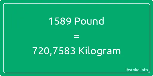 1589 Pound için Kilogram - 1589 Pound için Kilogram