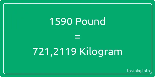 1590 Pound için Kilogram - 1590 Pound için Kilogram