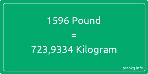 1596 Pound için Kilogram - 1596 Pound için Kilogram