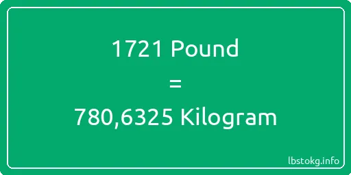 1721 Pound için Kilogram - 1721 Pound için Kilogram