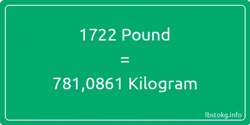 1722 Pound için Kilogram - 1722 Pound için Kilogram