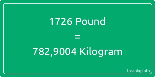 1726 Pound için Kilogram - 1726 Pound için Kilogram