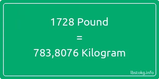 1728 Pound için Kilogram - 1728 Pound için Kilogram