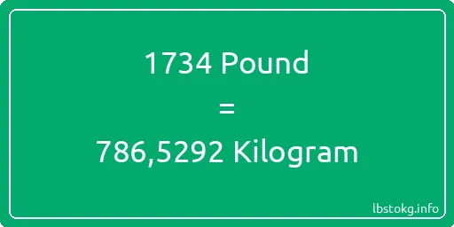 1734 Pound için Kilogram - 1734 Pound için Kilogram