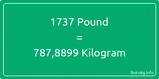 1737 Pound için Kilogram - 1737 Pound için Kilogram