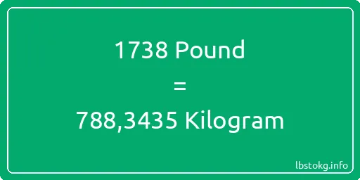 1738 Pound için Kilogram - 1738 Pound için Kilogram