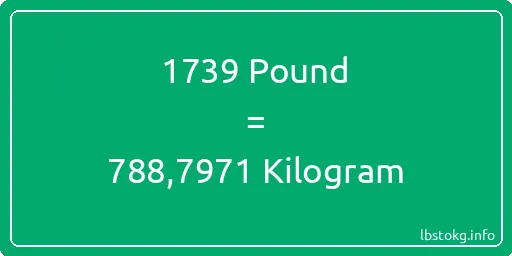 1739 Pound için Kilogram - 1739 Pound için Kilogram