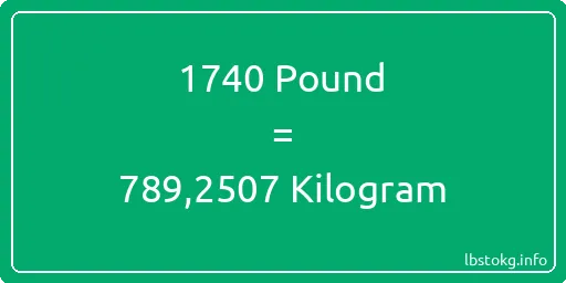 1740 Pound için Kilogram - 1740 Pound için Kilogram