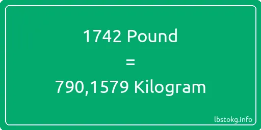 1742 Pound için Kilogram - 1742 Pound için Kilogram