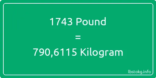 1743 Pound için Kilogram - 1743 Pound için Kilogram