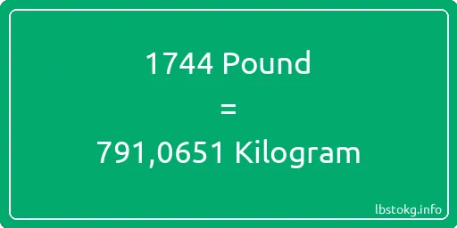 1744 Pound için Kilogram - 1744 Pound için Kilogram