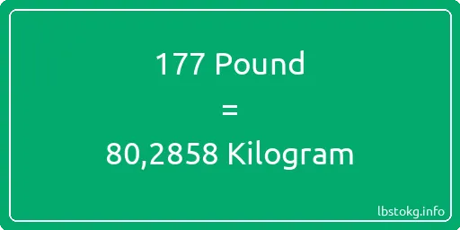 177 Pound için Kilogram - 177 Pound için Kilogram