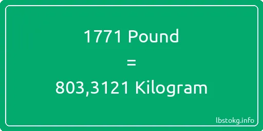 1771 Pound için Kilogram - 1771 Pound için Kilogram