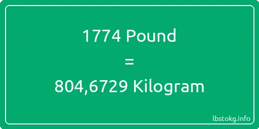 1774 Pound için Kilogram - 1774 Pound için Kilogram