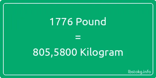 1776 Pound için Kilogram - 1776 Pound için Kilogram