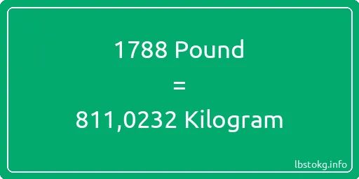 1788 Pound için Kilogram - 1788 Pound için Kilogram