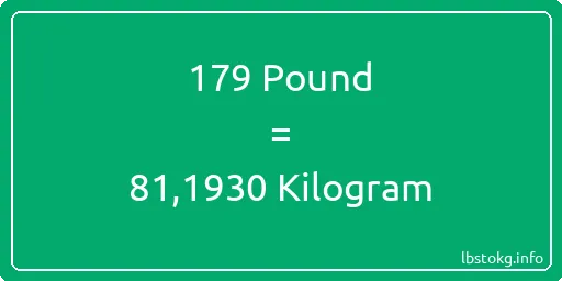 179 Pound için Kilogram - 179 Pound için Kilogram