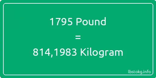 1795 Pound için Kilogram - 1795 Pound için Kilogram