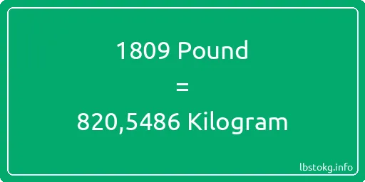 1809 Pound için Kilogram - 1809 Pound için Kilogram