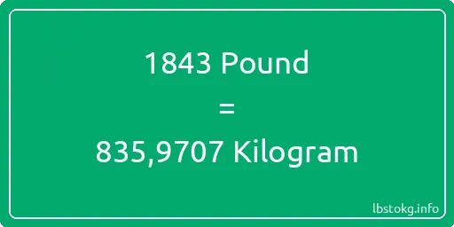 1843 Pound için Kilogram - 1843 Pound için Kilogram