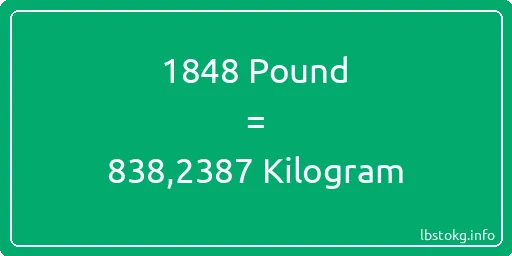 1848 Pound için Kilogram - 1848 Pound için Kilogram