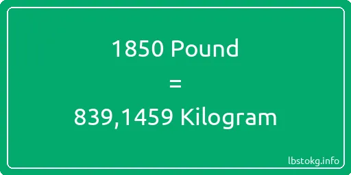 1850 Pound için Kilogram - 1850 Pound için Kilogram