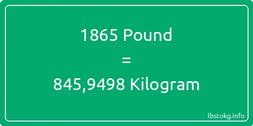 1865 Pound için Kilogram - 1865 Pound için Kilogram