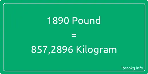 1890 Pound için Kilogram - 1890 Pound için Kilogram