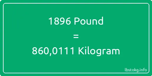 1896 Pound için Kilogram - 1896 Pound için Kilogram