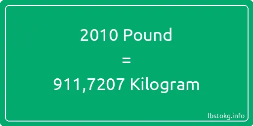 2010 Pound için Kilogram - 2010 Pound için Kilogram