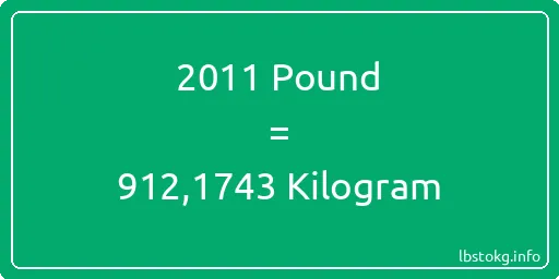 2011 Pound için Kilogram - 2011 Pound için Kilogram